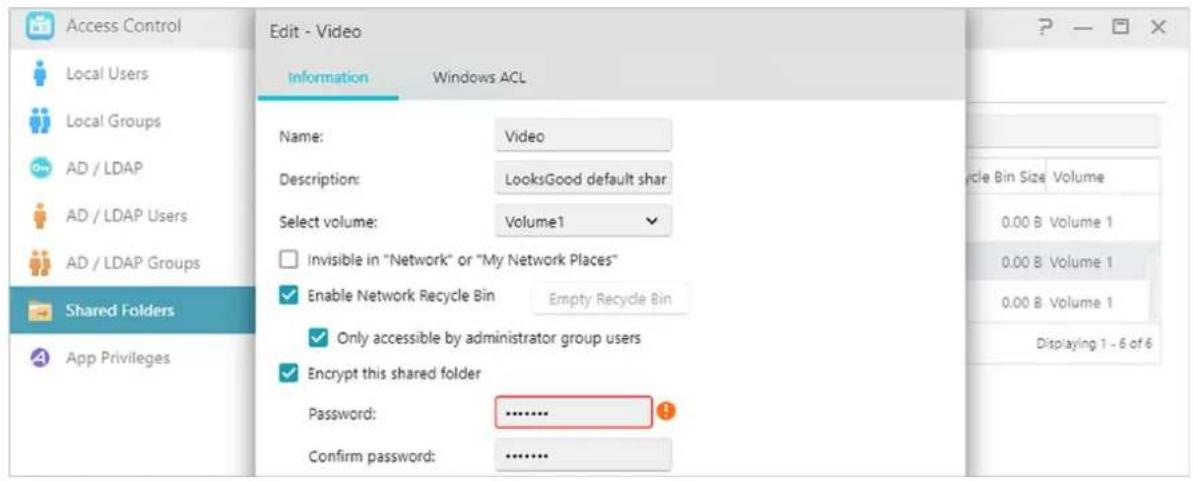 Asustor AS3304T - Chiffrer ce dossier partagé: - 1