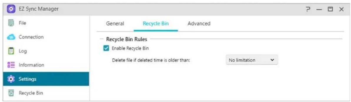 Asustor AS3304T - Règles de corbeille: - 1
