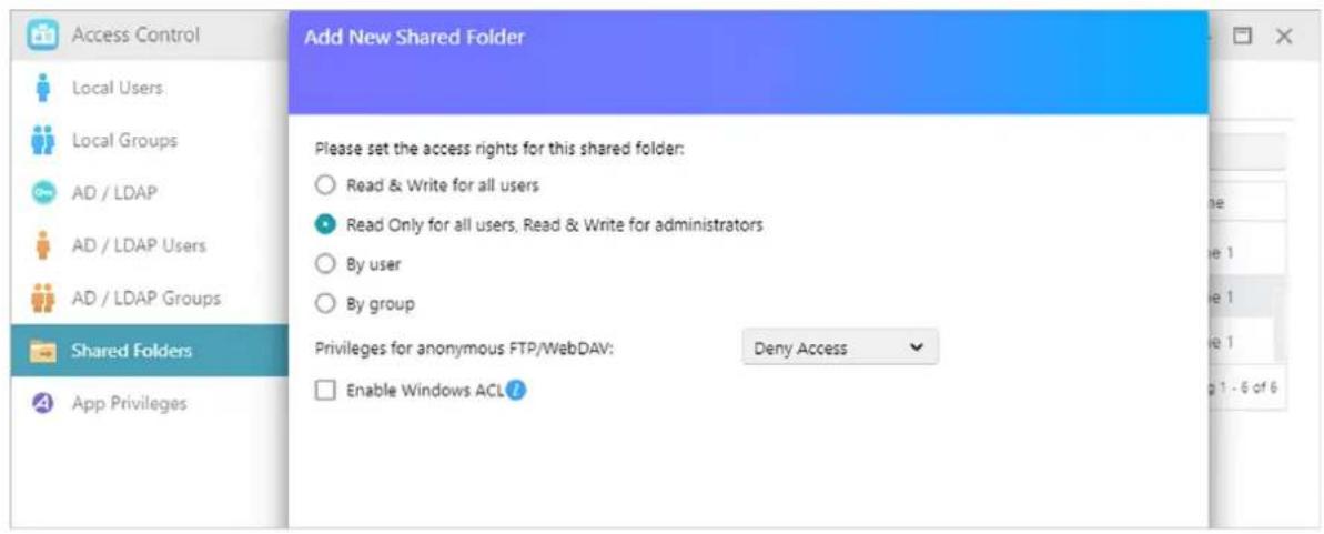 Asustor AS3304T - Privilèges NFS: - 1
