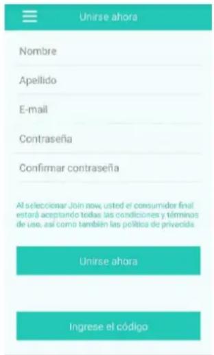 HISENSE DH70W1WG - Método para el registro e inicio de sesión - 2