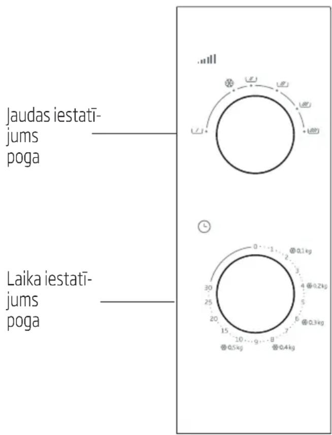 Jaudas iestatī-jums poga Laika iestatī-jums poga