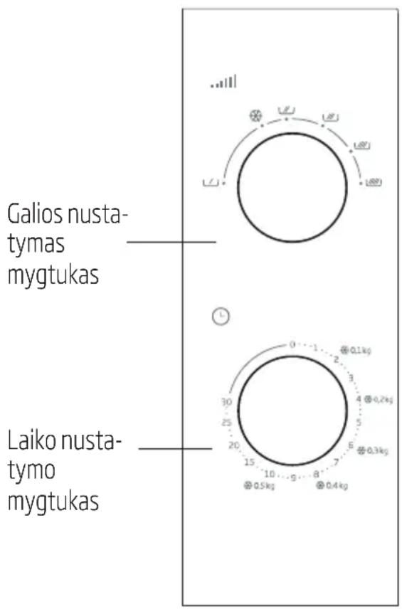 Galios nusta- tymas mygtukas Laiko nusta- tymo mygtukas