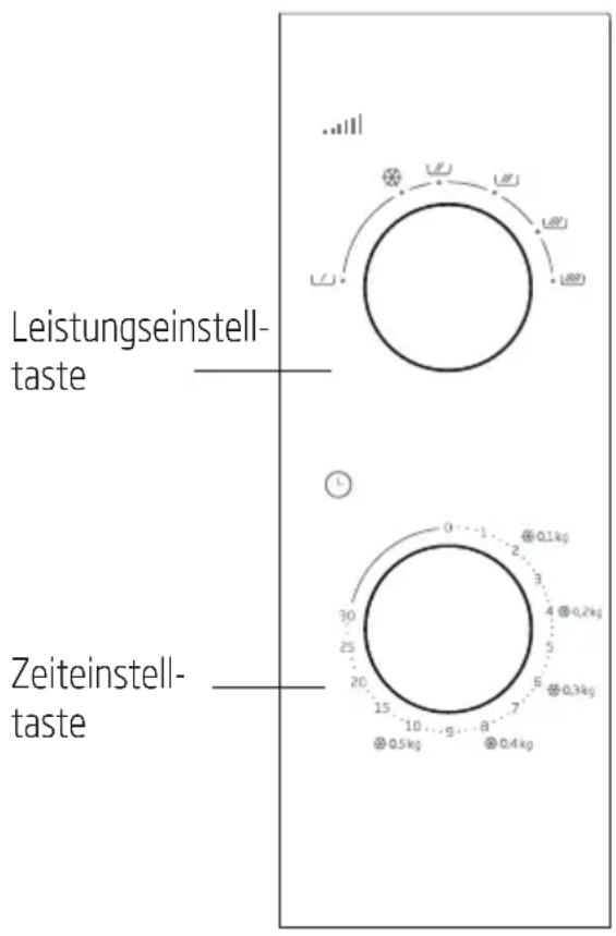 Leistungseinstell- taste Zeiteinstell- taste
