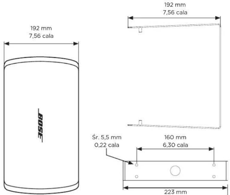 BOSE DesignMax DM5SE - Wymiary produktu - 2