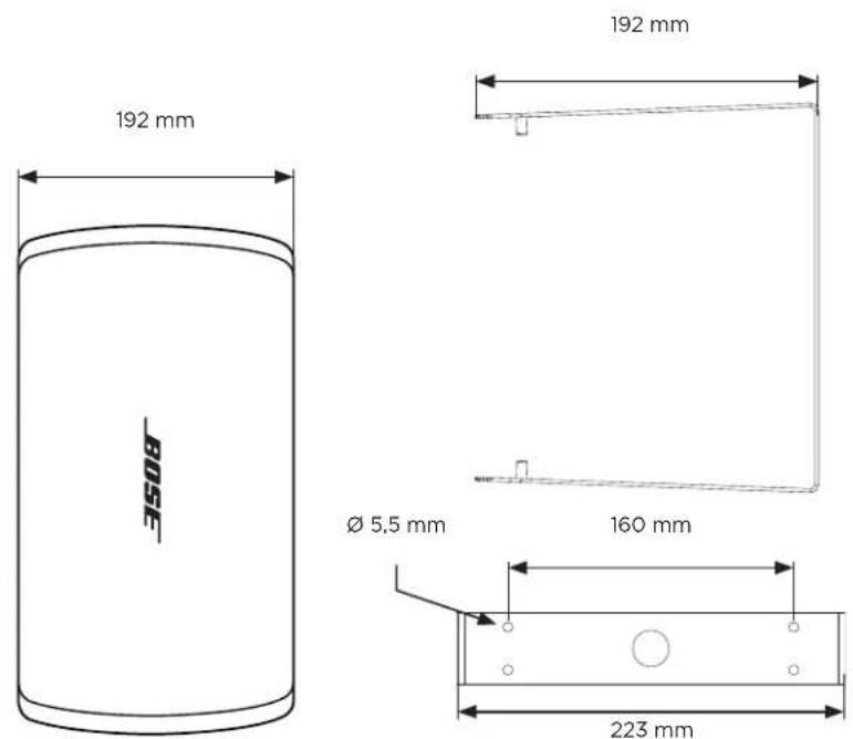 BOSE DesignMax DM5SE - Produktabmessungen - 2