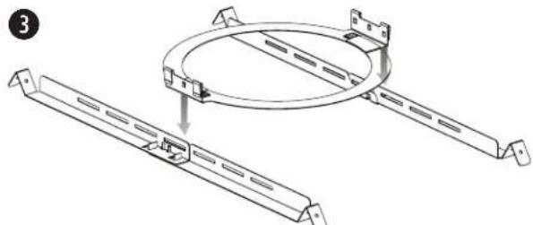BOSE DesignMax DM5C - Assemblage de la plaque de renfort pour plafond à dalles - 3