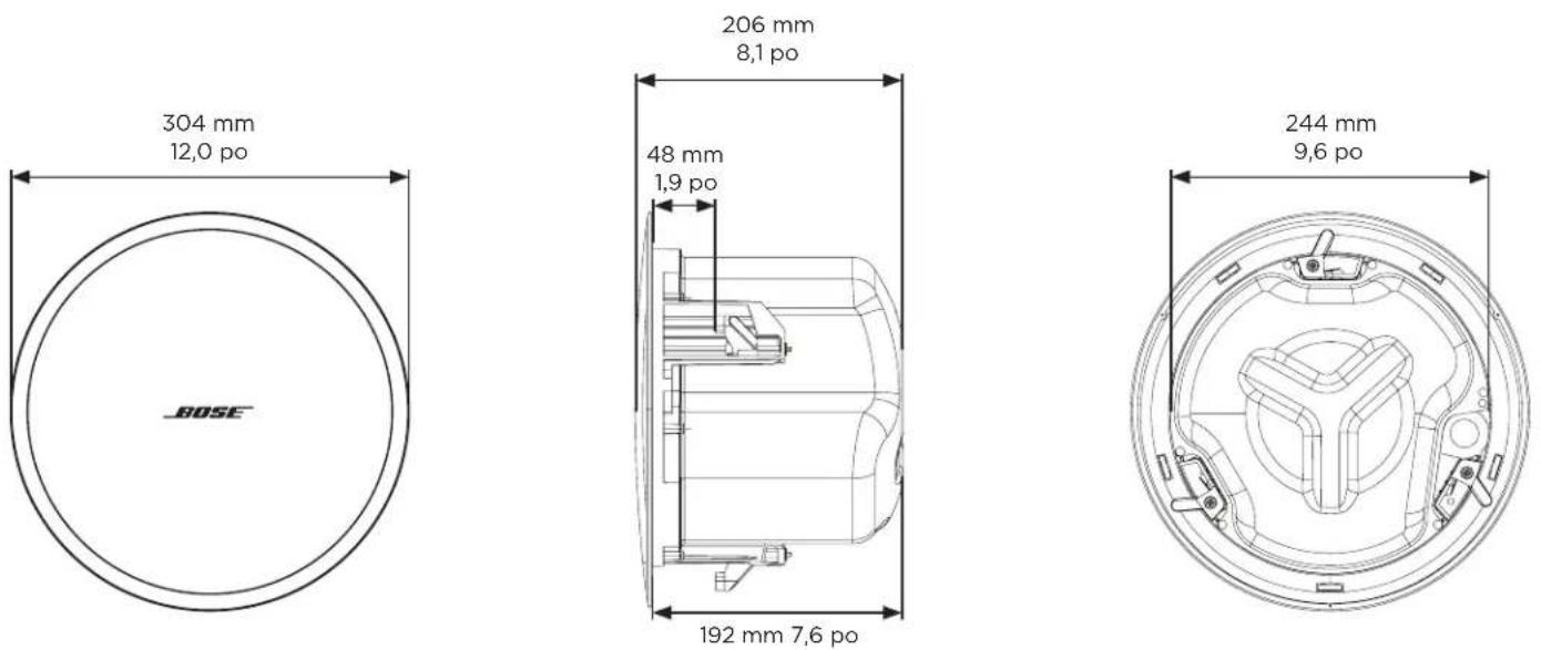 BOSE DesignMax DM5C - Dimensions du produit - 1