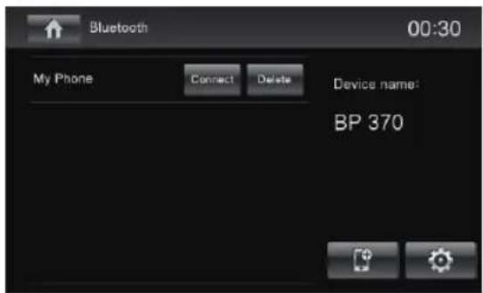 BLAUPUNKT Santa Cruz 370 - Pornirea modului de funcționare Bluetooth - 1