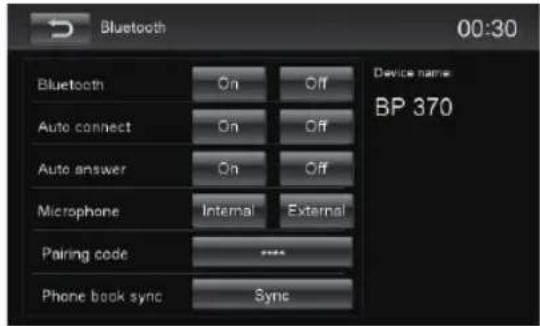 BLAUPUNKT Santa Cruz 370 - Configurações Bluetooth - 1
