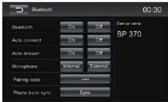 BLAUPUNKT Santa Cruz 370 - Ρυθμίσεις Bluetooth - 1