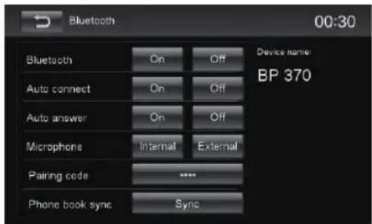 BLAUPUNKT Santa Cruz 370 - Réglages Bluetooth - 1