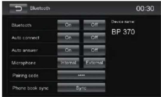 BLAUPUNKT Santa Cruz 370 - Setări Bluetooth - 1