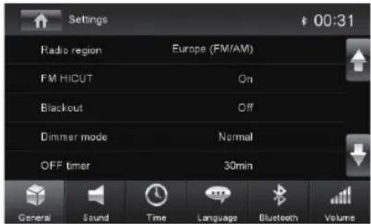 BLAUPUNKT Santa Cruz 370 - Temel ayarlar - 1