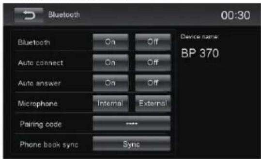 BLAUPUNKT Santa Cruz 370 - Настройки на Bluetooth - 1