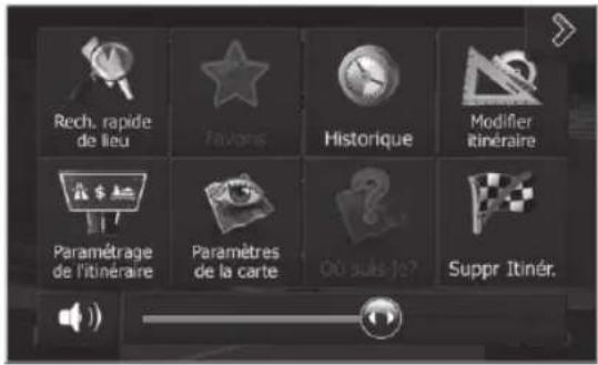 BLAUPUNKT Santa Cruz 370 - Modification des options d'itinéraire pendant le guidage vers la destination - 1