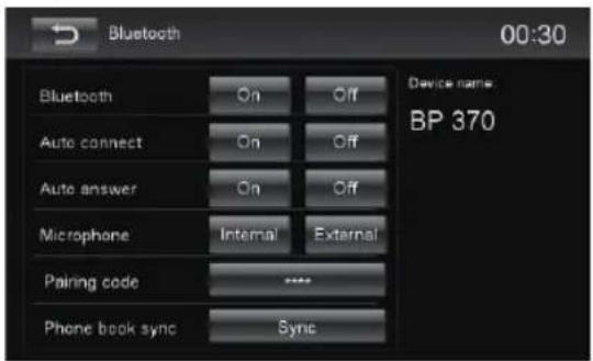 BLAUPUNKT Santa Cruz 370 - Bluetooth-inställningar - 1