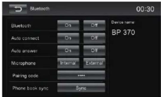 BLAUPUNKT Santa Cruz 370 - Ustawienia Bluetooth - 1