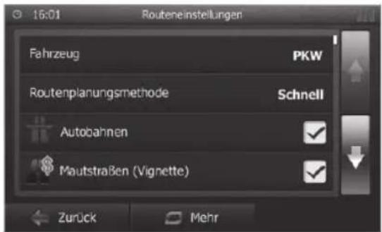 BLAUPUNKT Hannover 570 DAB - Routenoptionen vor der Zielführung anpassen - 3
