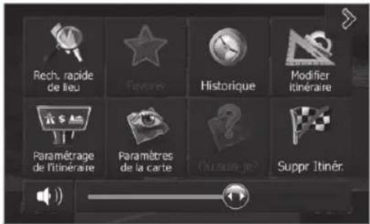 BLAUPUNKT Hannover 570 DAB - Modification des options d'itinéraire pendant le guidage vers la destination - 1