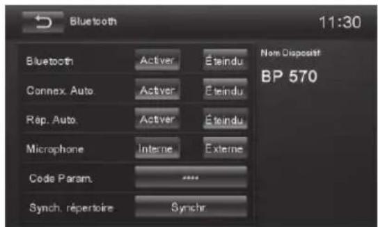 BLAUPUNKT Hannover 570 DAB - Réglages Bluetooth - 1