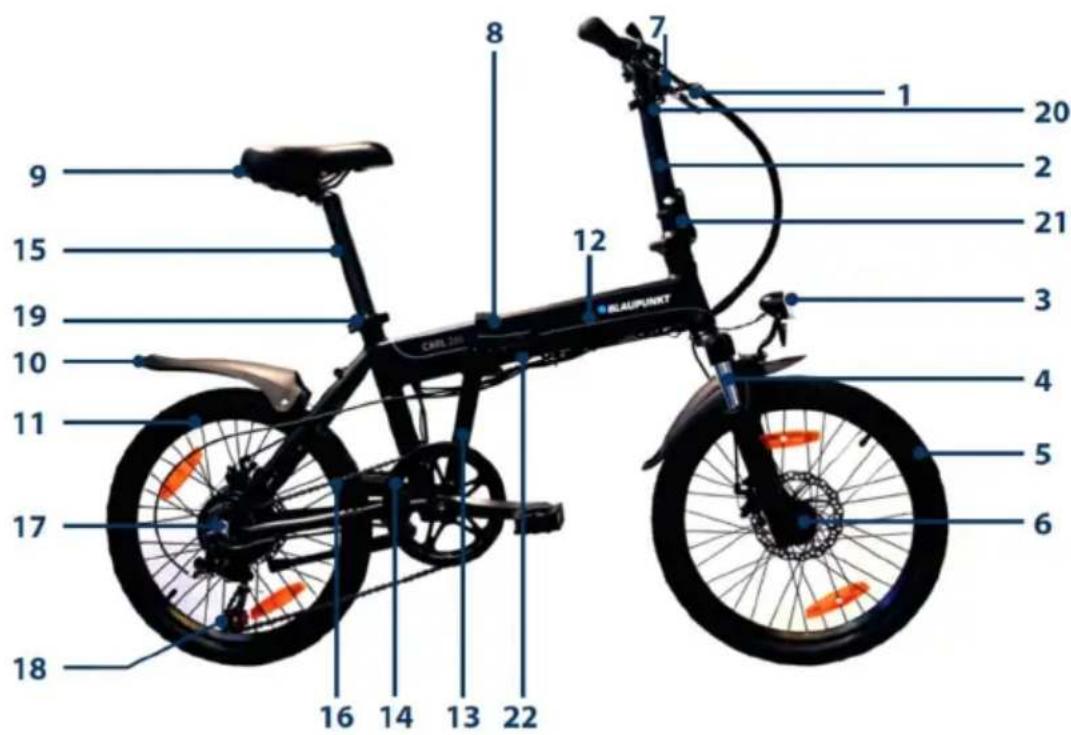 BLAUPUNKT CARLA 180 - DESCRIPTION DU VÉLO PLIABLE ÉLECTRIQUE - 2