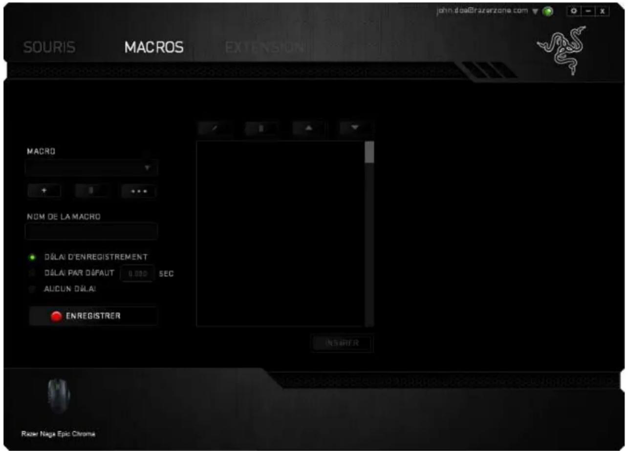 RAZER Naga Epic Chroma - ONGLET MACROS - 5