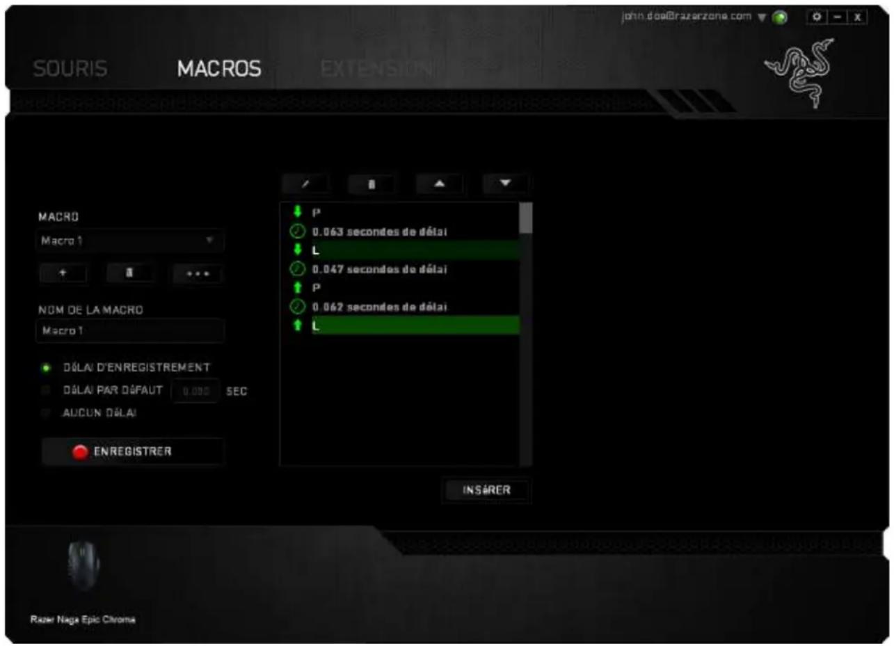 RAZER Naga Epic Chroma - ONGLET MACROS - 6