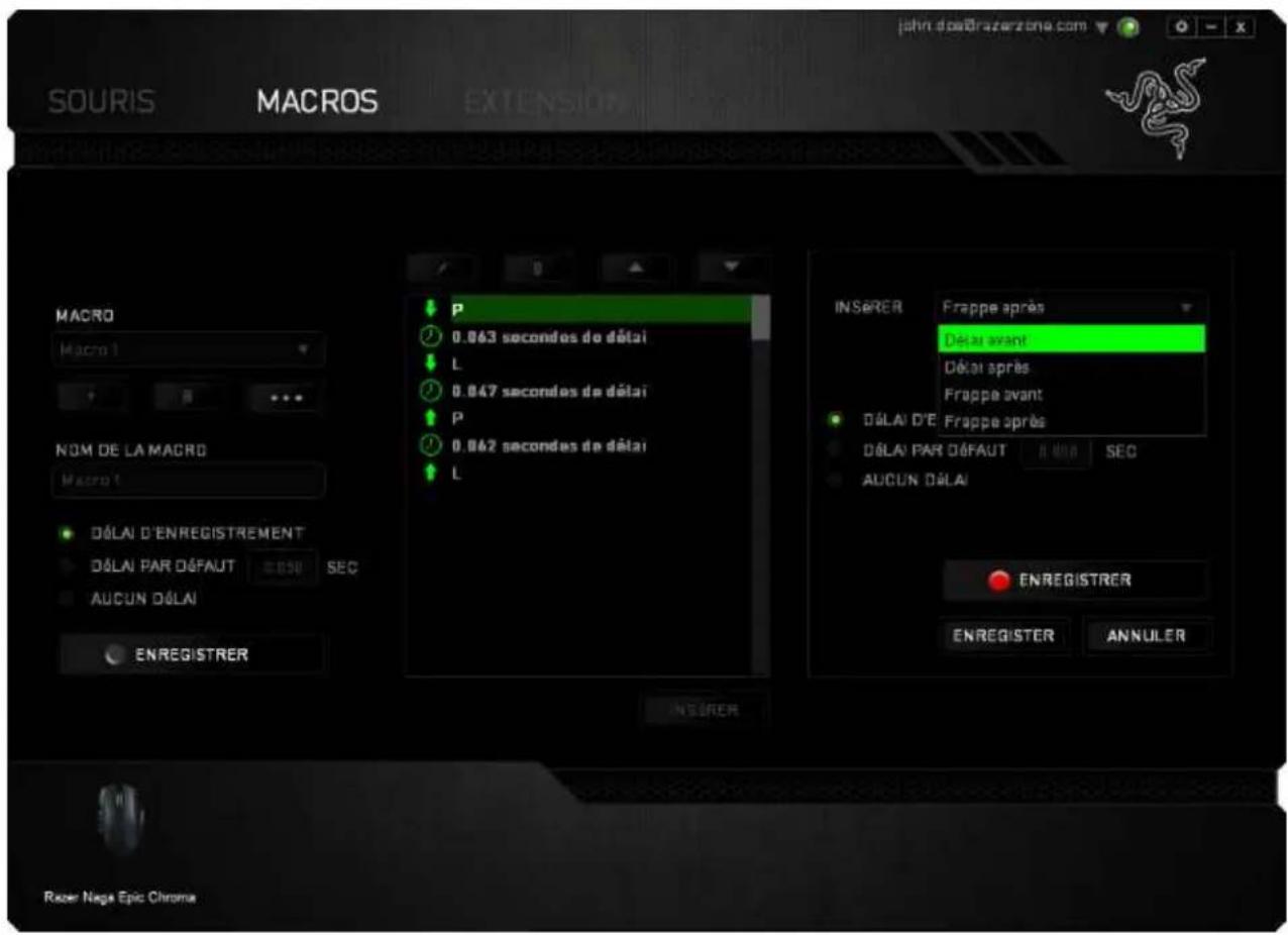 RAZER Naga Epic Chroma - ONGLET MACROS - 7