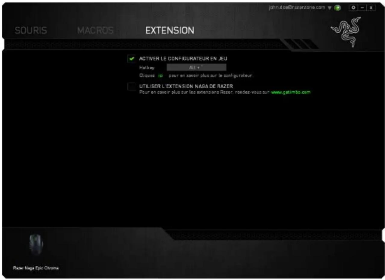 RAZER Naga Epic Chroma - ONGLET EXTENSION - 1