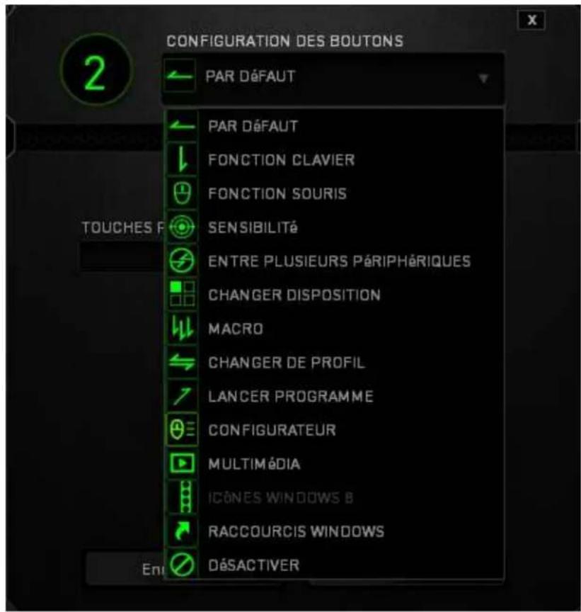 RAZER Naga Epic Chroma - MENU D'AFFECTATION DES TOUCHES - 1