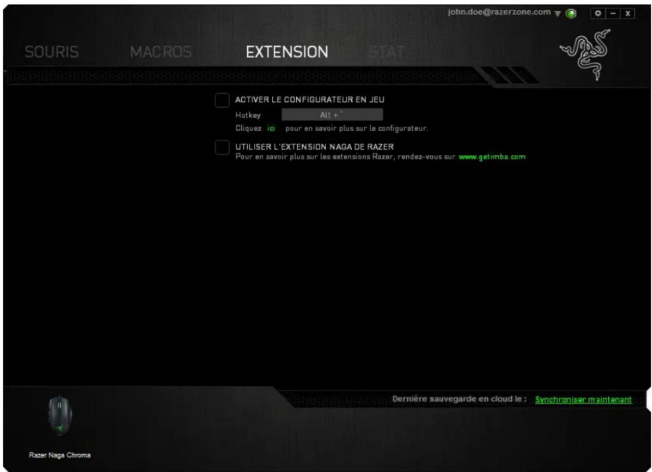 RAZER Naga Chroma - ONGLET EXTENSION - 1