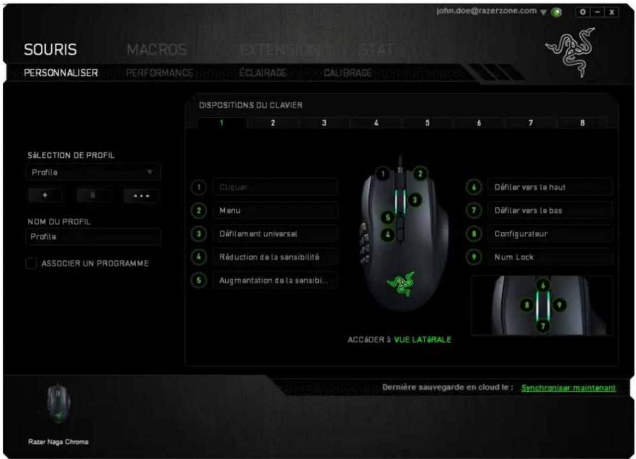 RAZER Naga Chroma - ONGLET SOURIS - 1