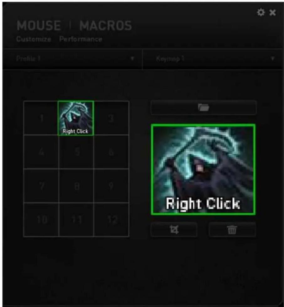 RAZER Naga Chroma - Icônes d'affichage des 12 boutons déportés sous le pouce - 2