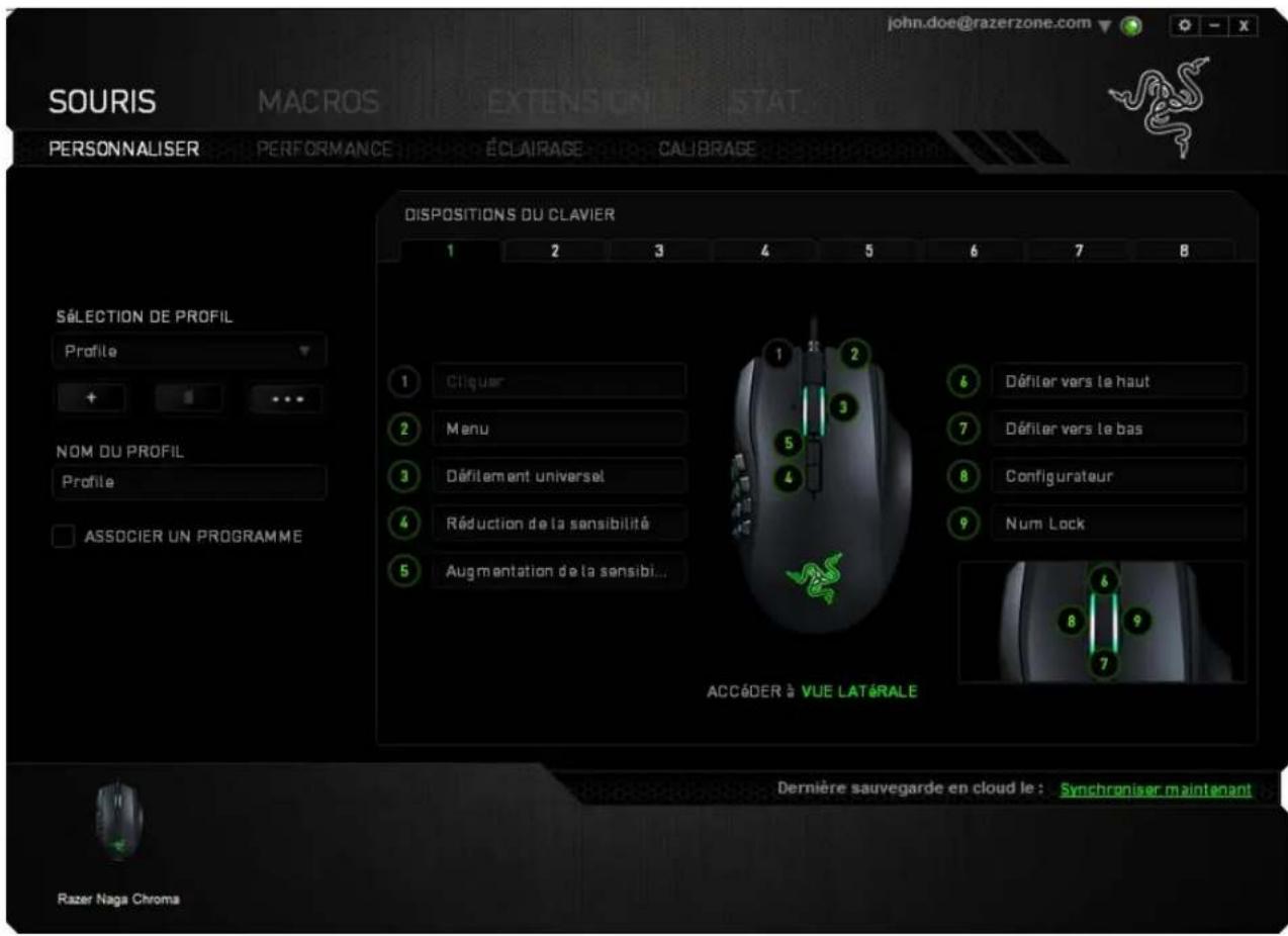 RAZER Naga Chroma - Vue de dessus - 1