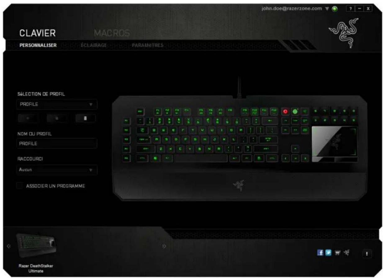 RAZER DeathStalker Ultimate - ONGLET CLAVIER - 1
