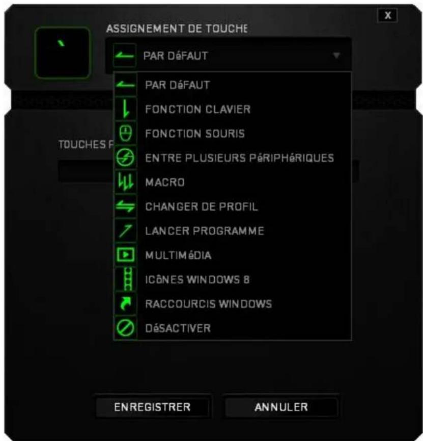 RAZER Edge Keyboard Dock - Menu D'aectaon Des Touches - 1