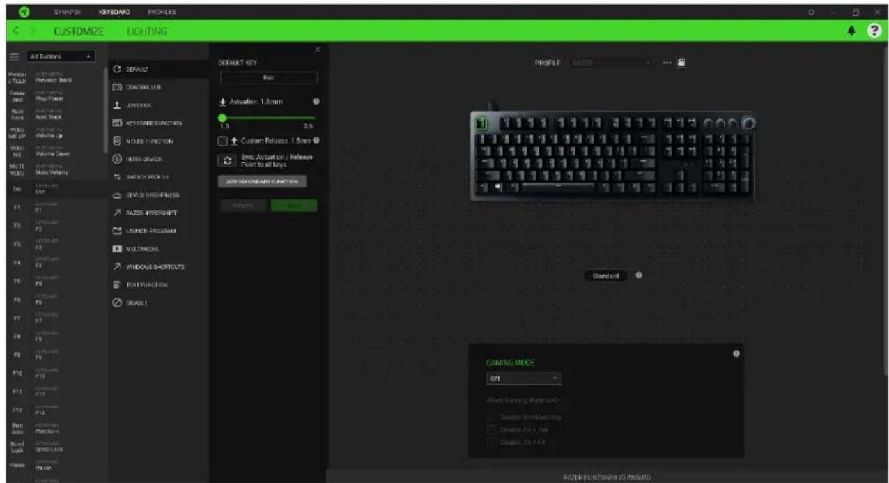 RAZER Huntsman V2 Analog - x_1 = 2;x_2 =  - 4 - 2