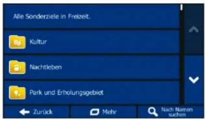 BLAUPUNKT TravelPilot 74² - Beispiel für die Navigation zu einem Sonderziel - 1