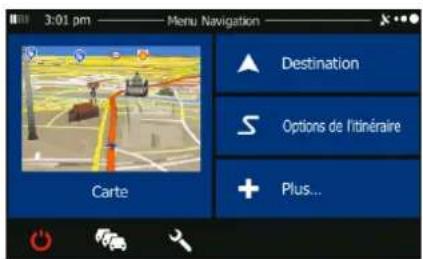 BLAUPUNKT TravelPilot 74² - Écran Démarrage : le menu Navigation - 1