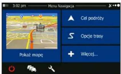 BLAUPUNKT TravelPilot 74² - Ekran początkowy: menu Nawigacja - 1