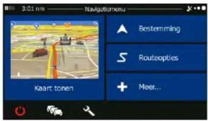 BLAUPUNKT TravelPilot 74² - Beginscherm: het Navigatiemenu - 1