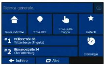 BLAUPUNKT TravelPilot 74² - Menu Destinazione - 1