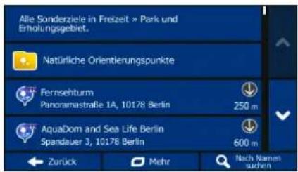 BLAUPUNKT TravelPilot 74² - Beispiel für die Navigation zu einem Sonderziel - 2