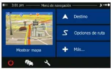 BLAUPUNKT TravelPilot 74² - Pantalla de inicio: el Menú de navegación - 1