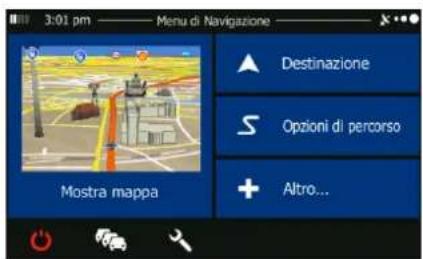 BLAUPUNKT TravelPilot 74² - Schermata di avvio: il menu di Navigazione - 1