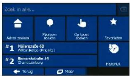 BLAUPUNKT TravelPilot 74² - Het menu Bestemming - 1