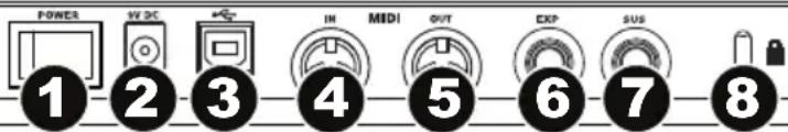 M-AUDIO Axiom AIR Mini 32 - Pannello posteriore - 1