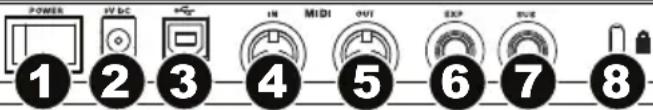 M-AUDIO Axiom AIR Mini 32 - Panel trasero - 1