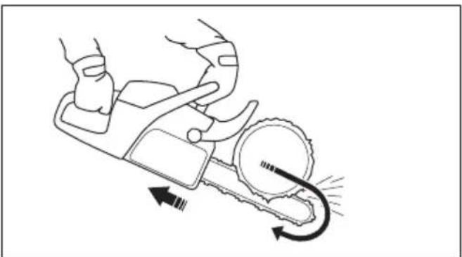 HUSQVARNA 592 XP - Pull stroke and push stroke - 2