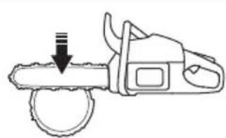HUSQVARNA 592 XP - To cut a trunk that has support on two ends - 3